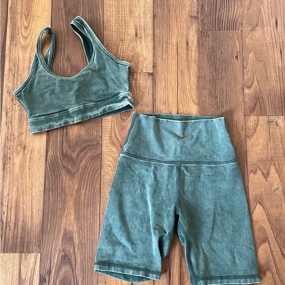 aerie Shorts Aerie Offline Sports Bra Biker Shorts Set Poshmark